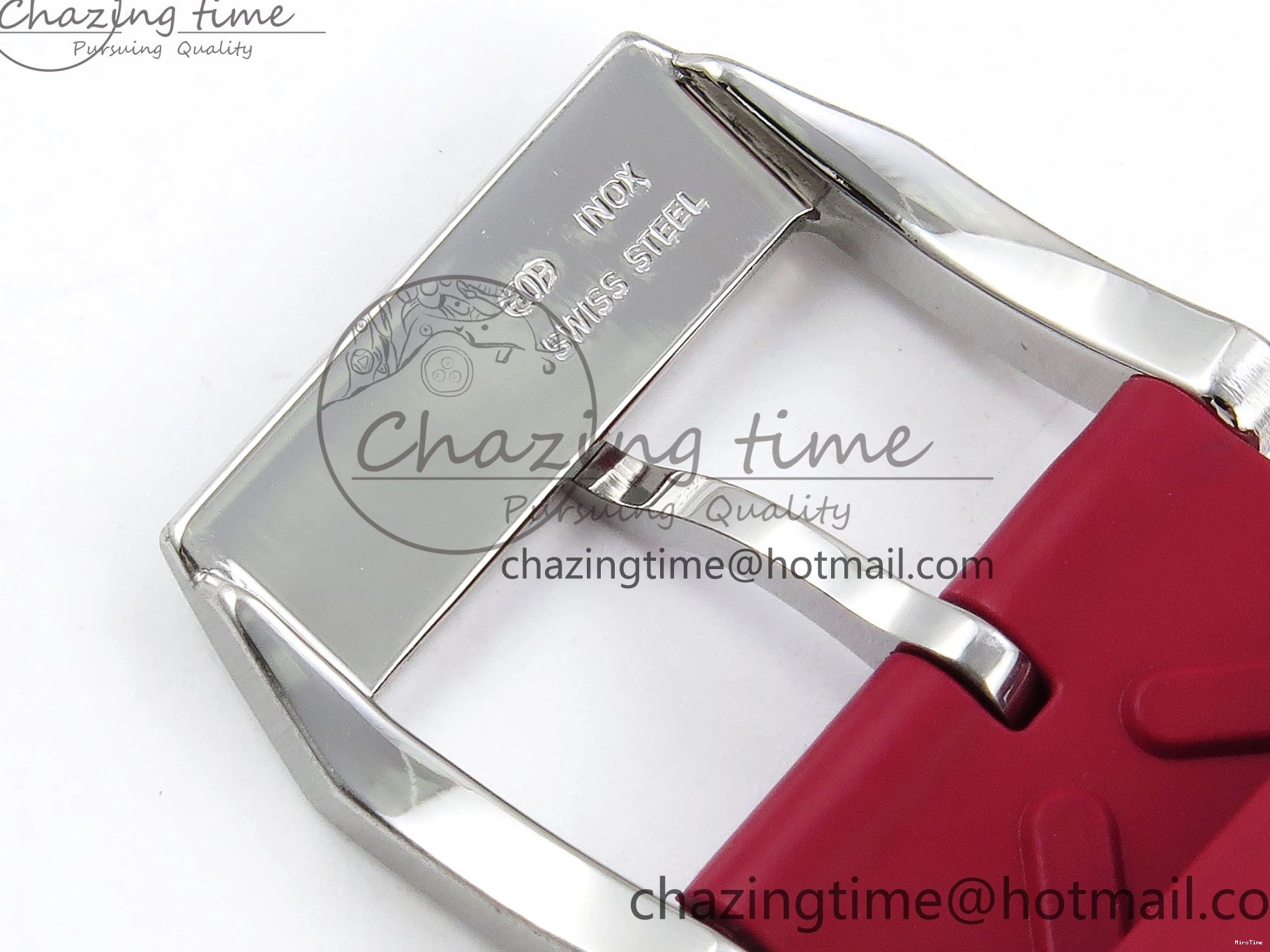 MIROTIME 0111 Reliable Portuguese Chrono IW3716 Z+F 1:1 Best Edition Red Dial on Red Rubber Strap A 7015